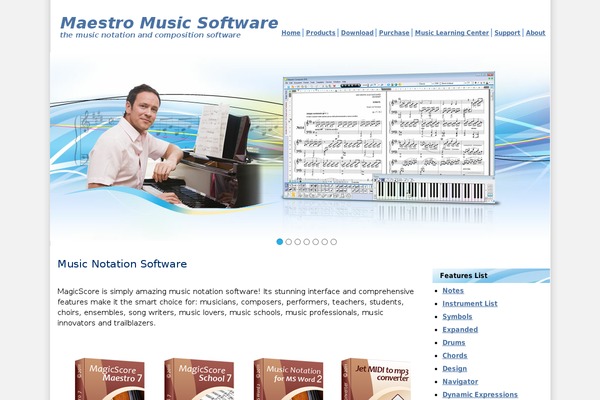 musicaleditor.com site used Musicaleditorblue
