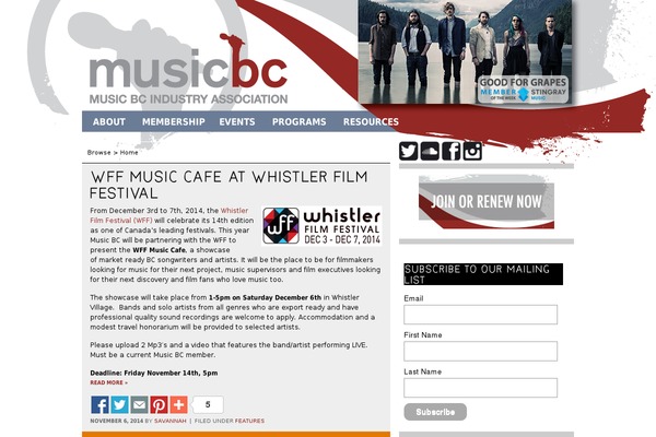 musicbc.org site used Musicbc