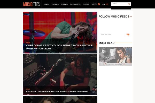 musicfeeds.com.au site used Evolve-media