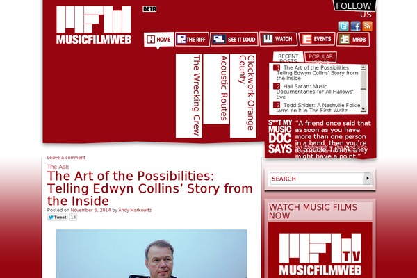 musicfilmweb.com site used Mfw