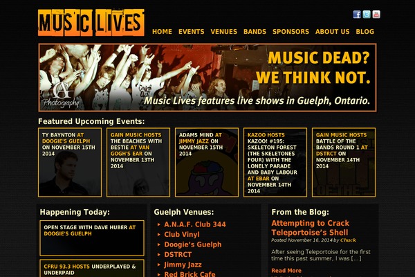 musiclives.ca site used Musiclives
