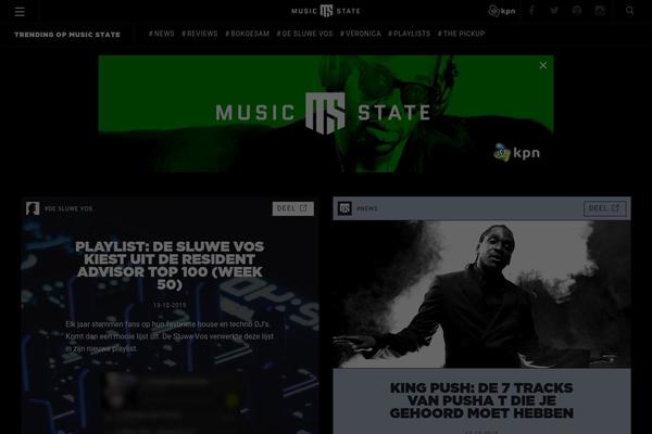 MusicState theme websites examples