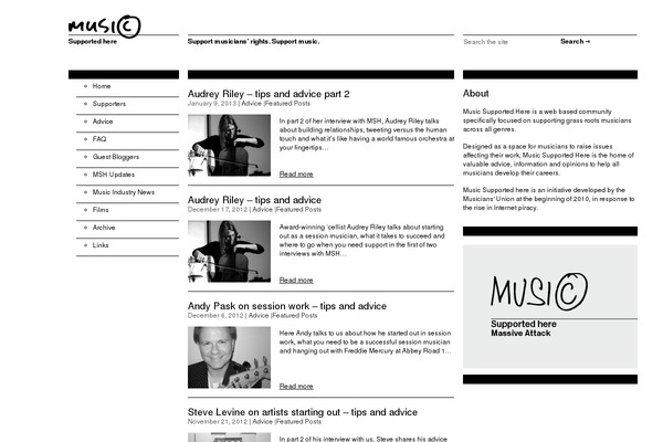 musicsupportedhere.com site used Tira
