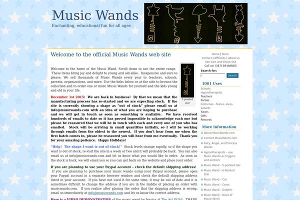 musicwands.com site used Bluecosmos
