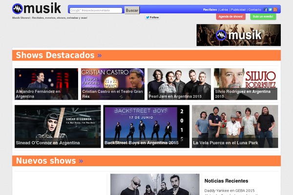 musik.com.ar site used Shows-magazine-2012