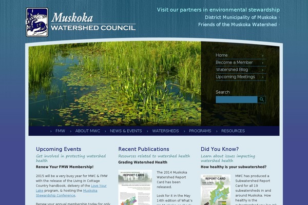 muskokawatershed.org site used Watershed