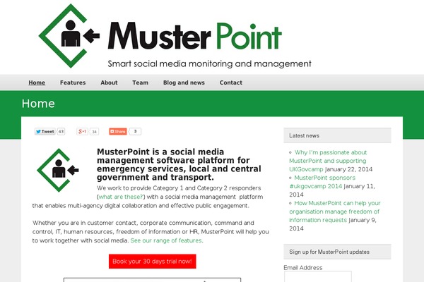 musterpoint.co.uk site used Kage