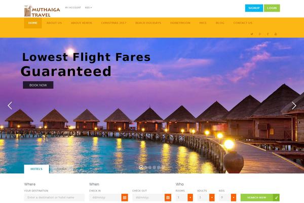 Travelo theme site design template sample