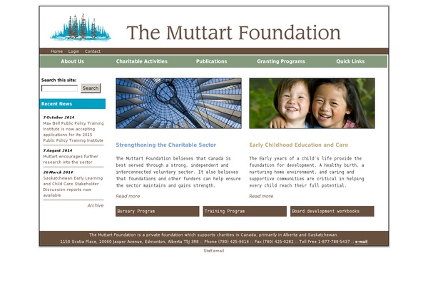 muttart.org site used Syncopate