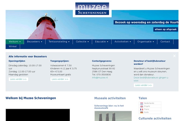 muzeescheveningen.nl site used Muzee