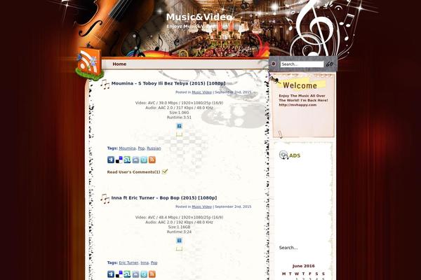 Orchestra theme site design template sample