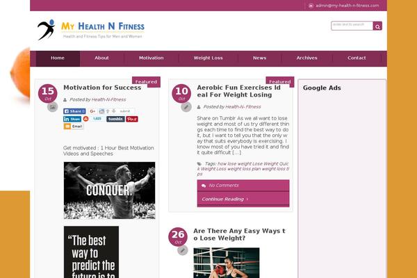 my-health-n-fitness.com site used Meteora-theme