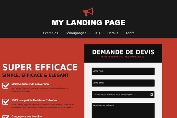my-landing-page.fr site used Permatex