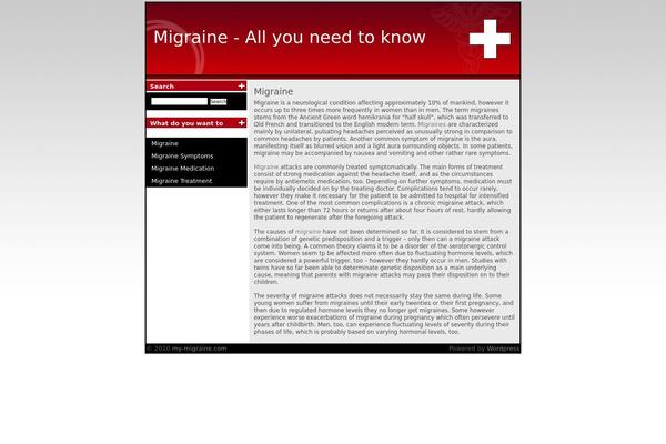 my-migraine.com site used Healthguide