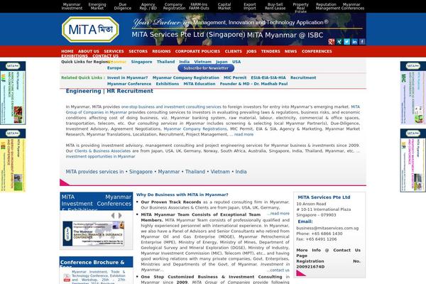 myanmarinvestmentbusiness.com site used Mitaservices