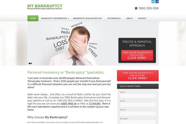 Bankruptcy theme site design template sample