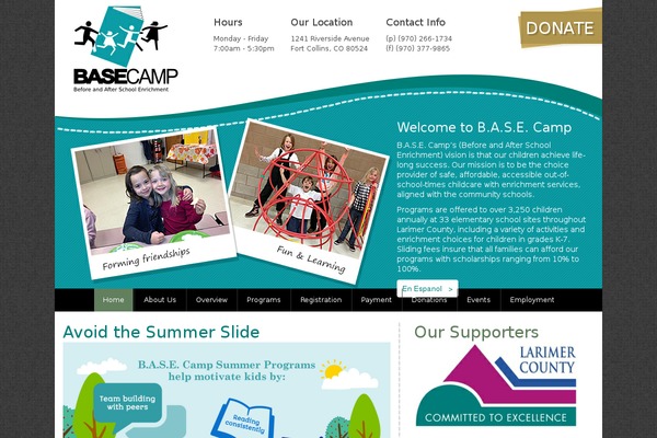 mybasecampkids.org site used Base-camp