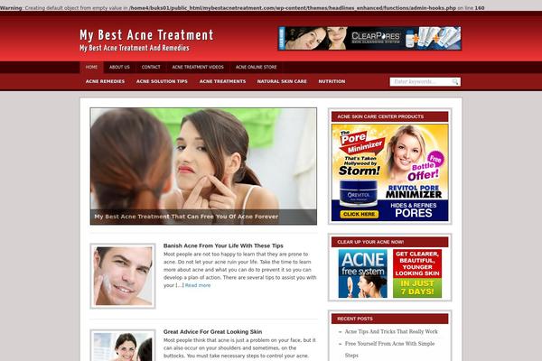 mybestacnetreatment.com site used Headlines_enhanced