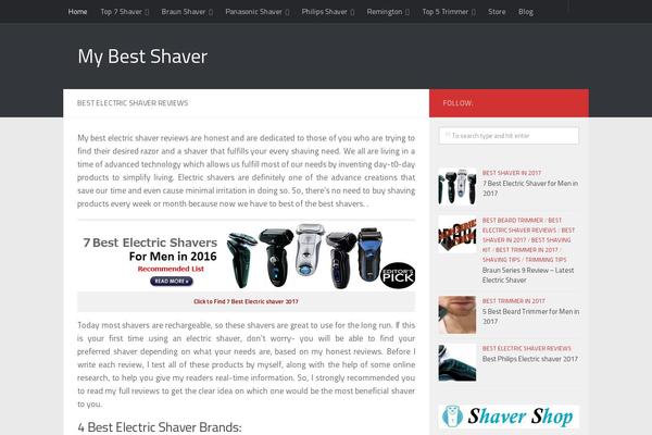 mybestshaver.com site used Hueman
