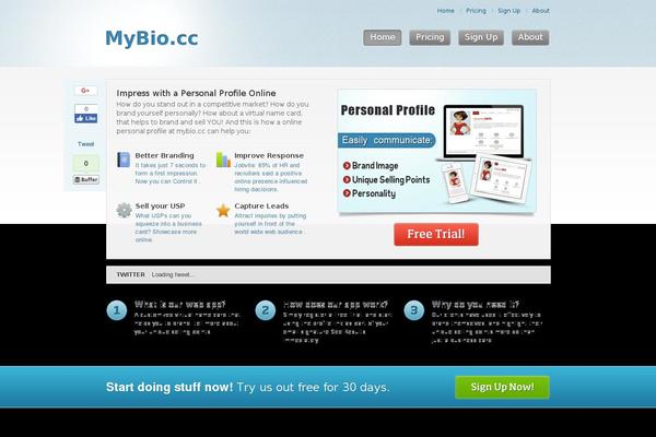 mybio.cc site used Saas Ii