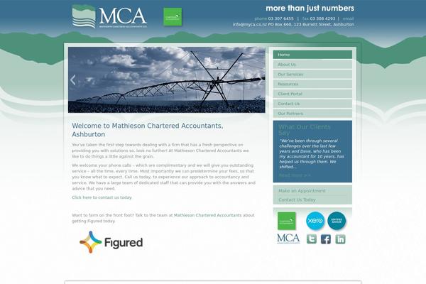 Mca theme site design template sample