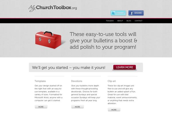 mychurchtoolbox.org site used Wptoolbox