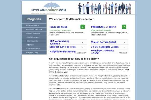 myclaimsource.com site used Myclaimsource