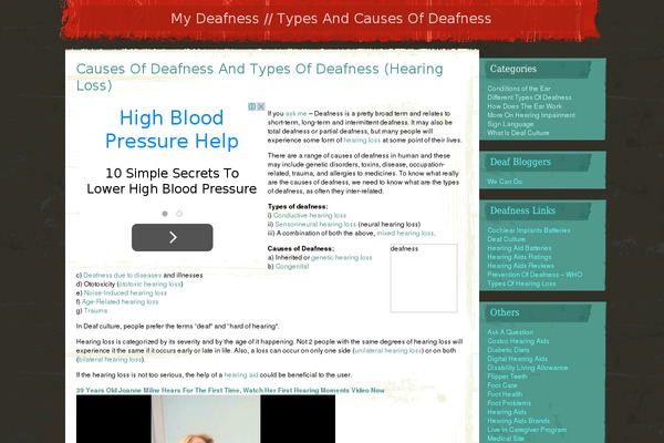 mydeafness.com site used Rusty Grunge