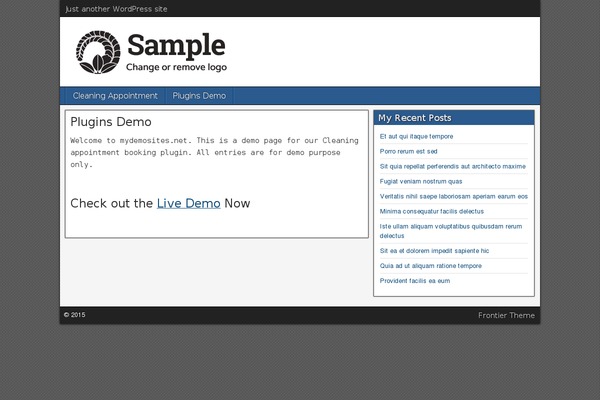 Frontier theme site design template sample