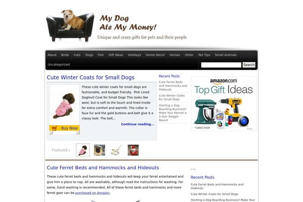 mydogatemymoney.com site used Azontheme