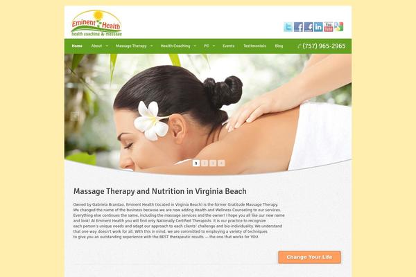 Wellness theme site design template sample