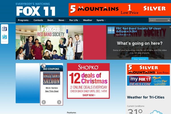 myfoxtricities.com site used Myfoxtricities