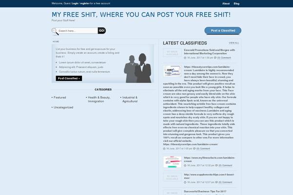 myfreeshit.com site used Classifieds