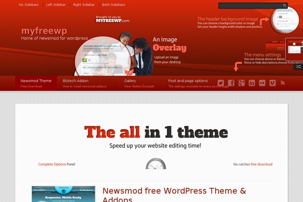 myfreewp.com site used Newsmod