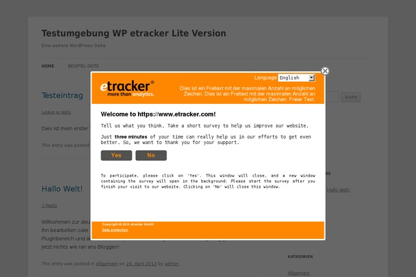 WordPress website example screenshot