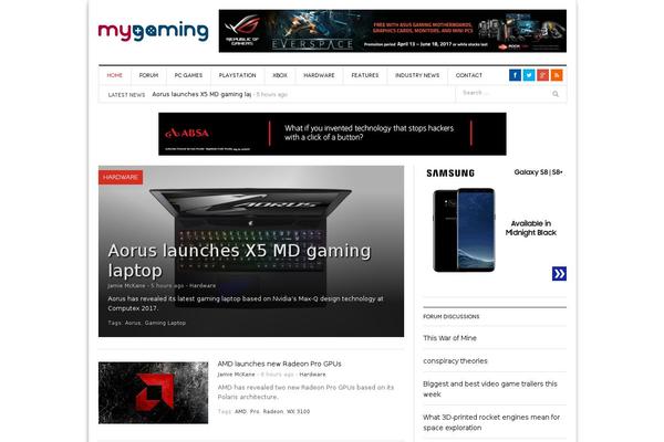 mygaming.co.za site used Mygaming-2015