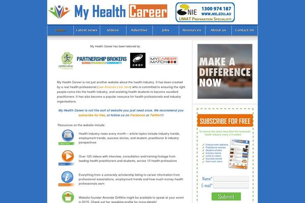 myhealthcareer.com.au site used Myhealthcareer