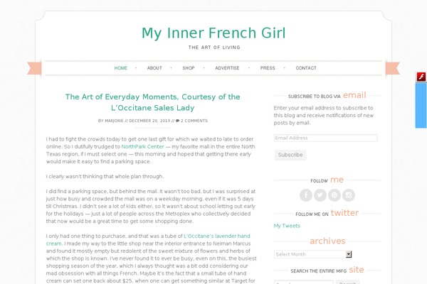 myinnerfrenchgirl.com site used Sugar and Spice