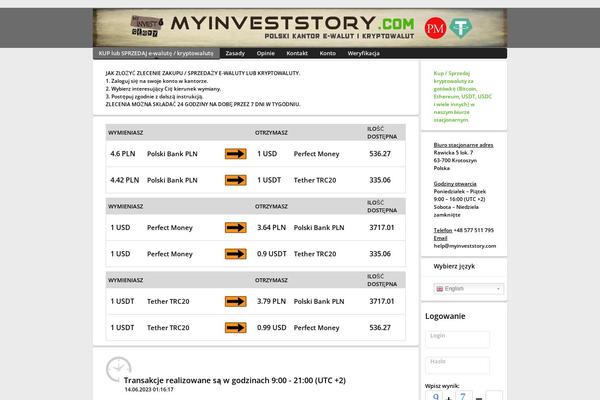myinveststory.com site used Exchangeboxtheme2