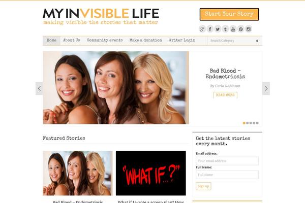 invisible theme websites examples