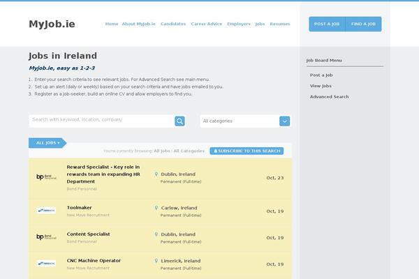 myjob.ie site used Jobeleon