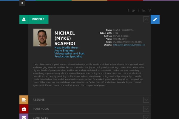 mykescaffidi.com site used Cv