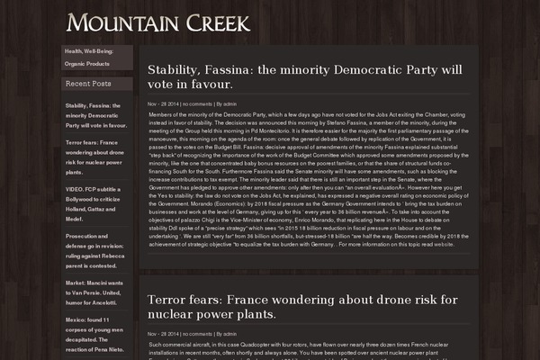 Mountain Creek theme site design template sample