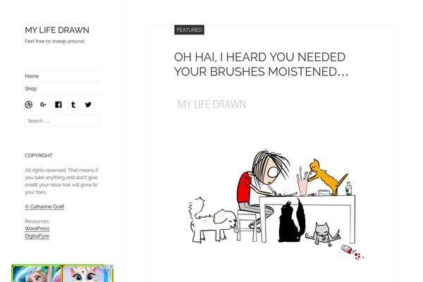 mylifedrawn.com site used Twenty Fifteen