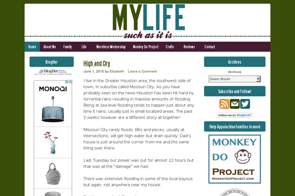 mylifesuchasitis.com site used Mylife