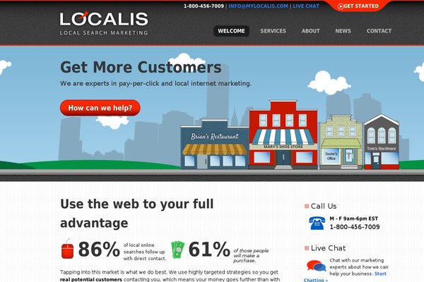 mylocalis.com site used Localiscustom
