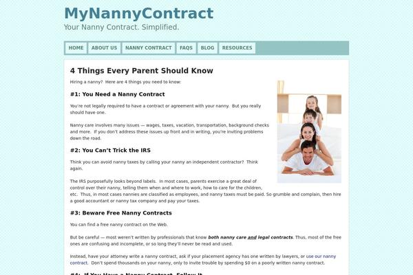mynannycontract.com site used Yogasana-lite