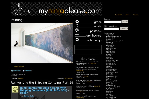 myninjaplease.com site used Black-3column