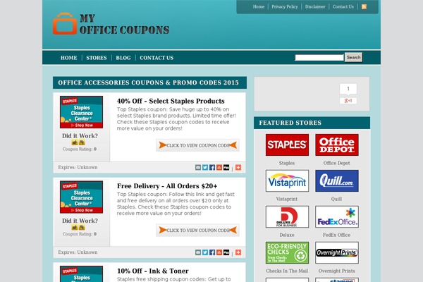 Couponpress theme site design template sample