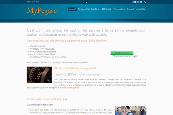 mypegase.com site used Flare